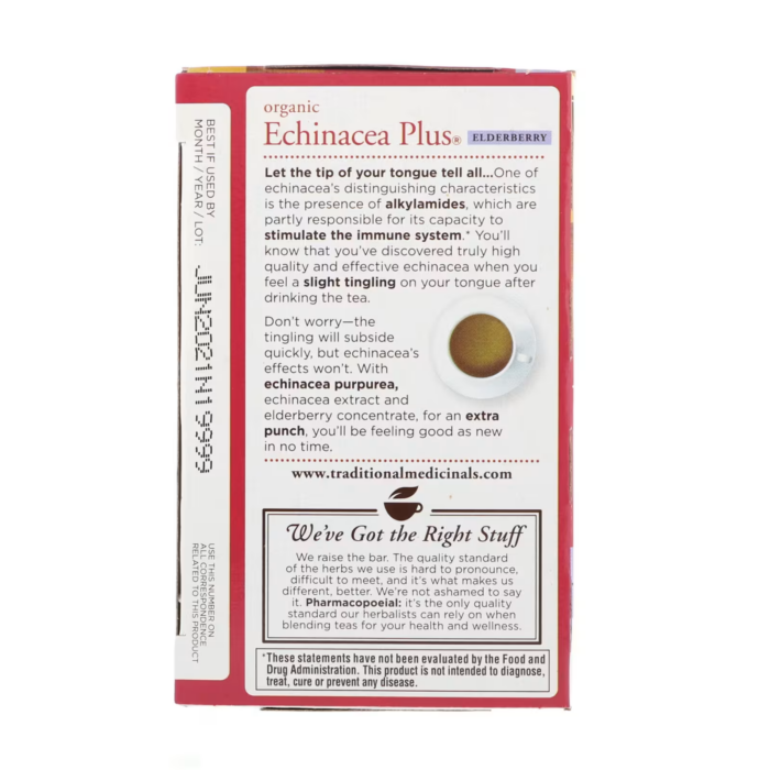32917001542 - Traditional Medicinals Organic Echinacea Plus Elderberry Tea, 16 bags. - gallery image 7