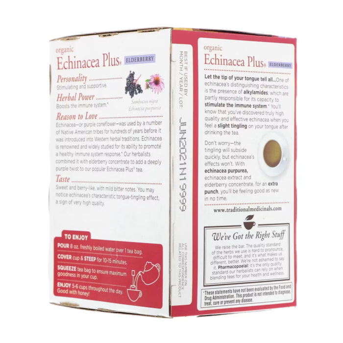 32917001542 - Traditional Medicinals Organic Echinacea Plus Elderberry Tea, 16 bags. - gallery image 8
