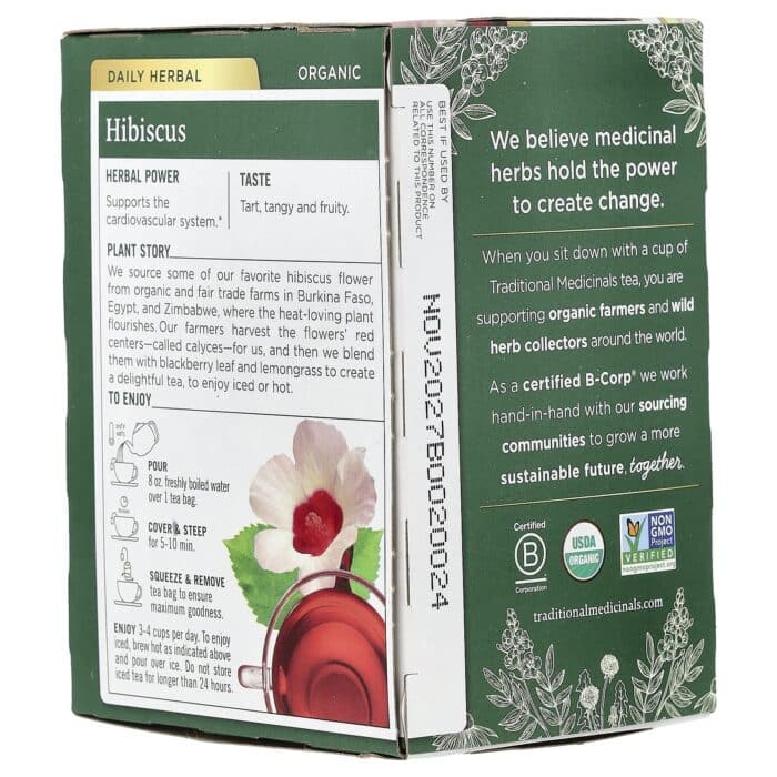 32917002310 - Traditional Medicinals Organic Hibiscus, 16 bags - gallery image 4