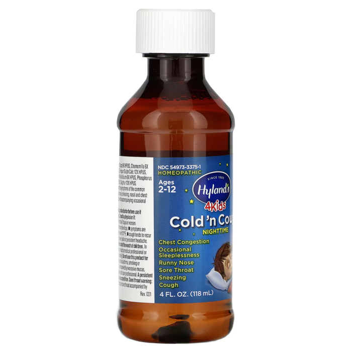 354973337510 - Hyland's Kids Cold & Cough (Nighttime), 118ml. - gallery image 4