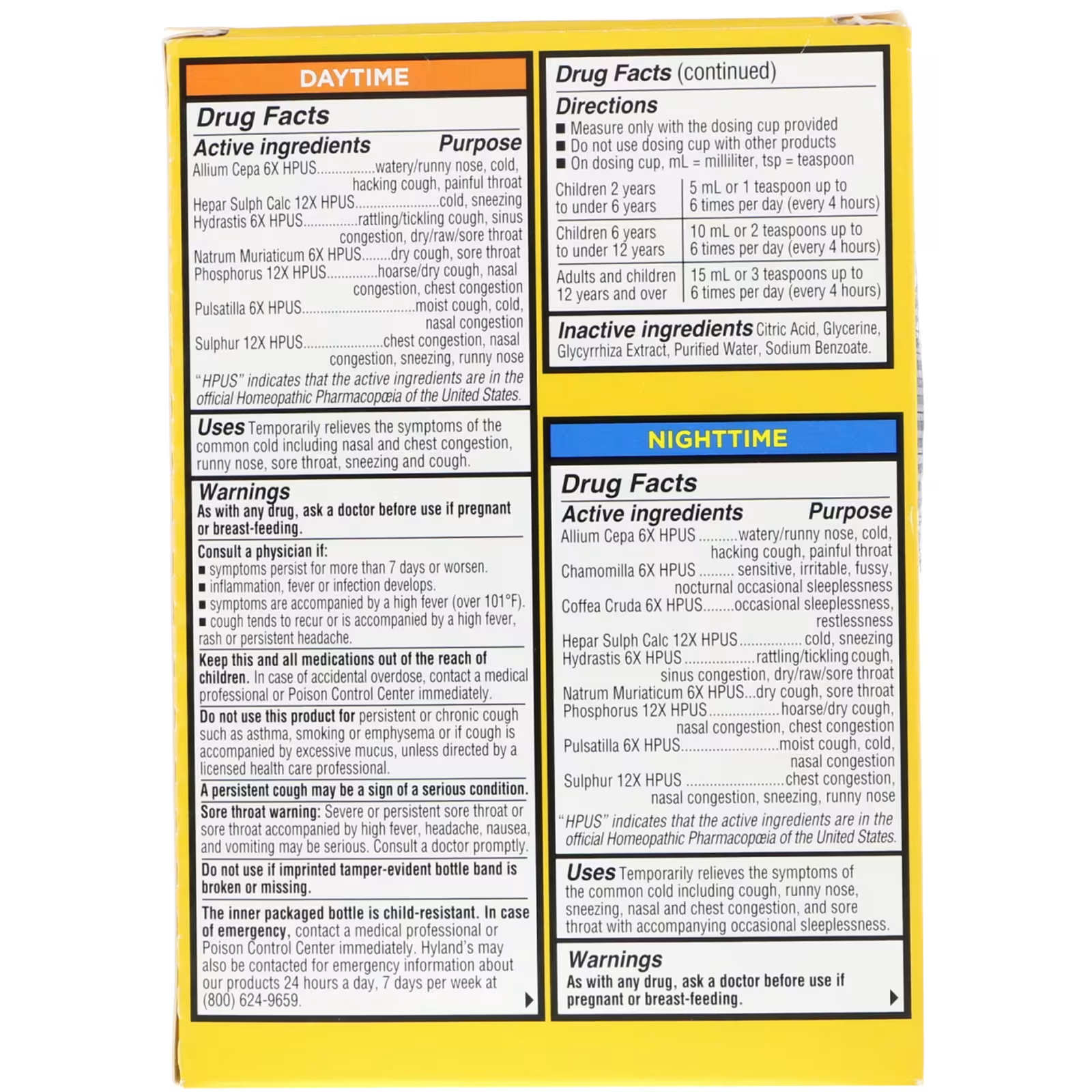 354973337817 - Hylands Kids Cold Cough Combo Pack 2x118ml - Threeleaf Wellness Club 354973337817 - Hyland's Kids Cold & Cough Combo Pack, 2x118ml.