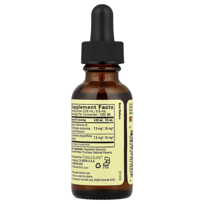 608274101005 - Childlife Essentials Echinacea, 30ml. - gallery image 8