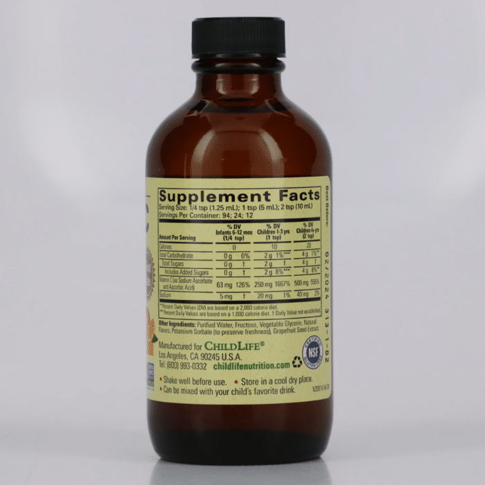 608274102002 - ChildLife Essentials Liq. Vit C,  118.5 ml. - gallery image 5