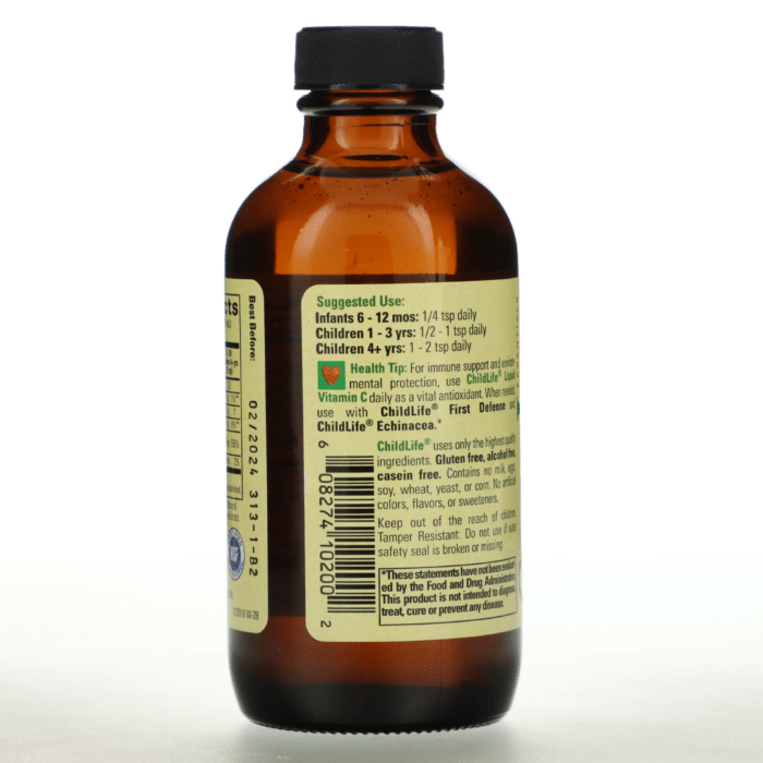608274102002 - ChildLife Essentials Liq. Vit C,  118.5 ml. - gallery image 9