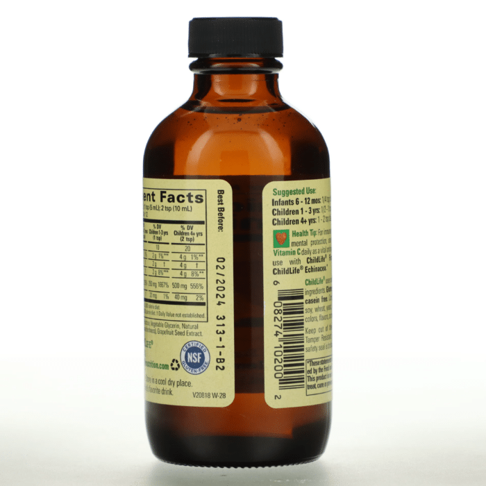 608274102002 - ChildLife Essentials Liq. Vit C,  118.5 ml. - gallery image 10