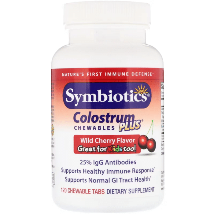 647303010130 - Symbiotics Colostrum Plus Chewable - Wild Cherry, 120 tabs. - gallery image 3