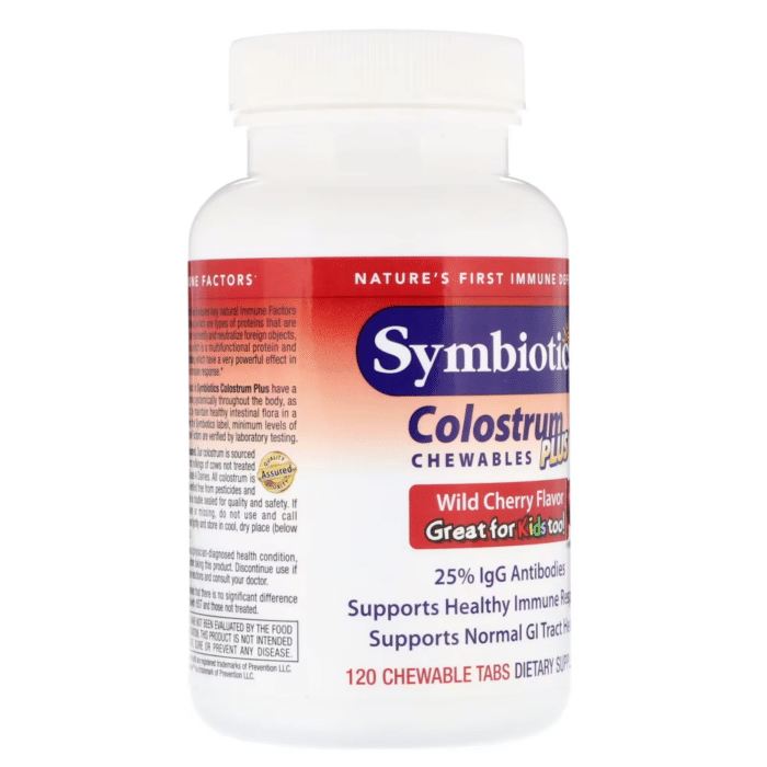 647303010130 - Symbiotics Colostrum Plus Chewable - Wild Cherry, 120 tabs. - gallery image 6