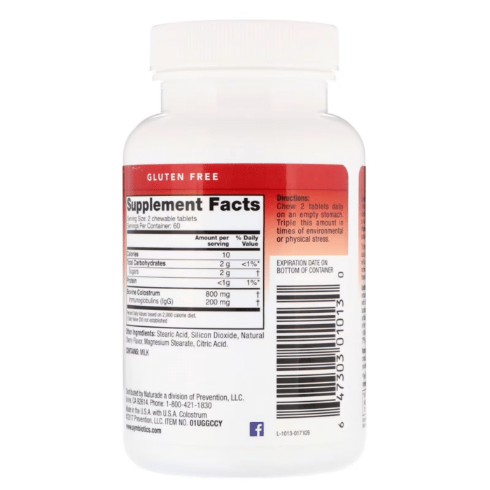 647303010130 - Symbiotics Colostrum Plus Chewable - Wild Cherry, 120 tabs. - gallery image 10