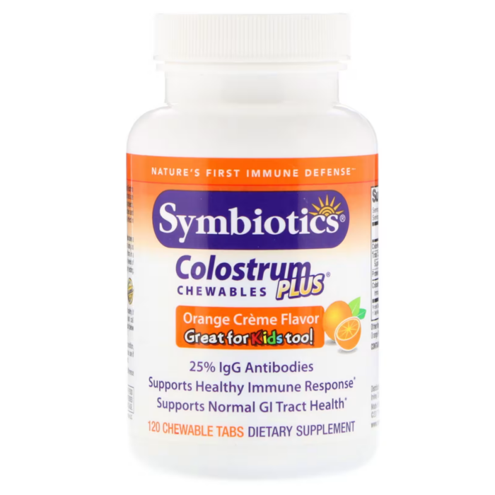 647303010154 - Symbiotics Colostrum Plus Chewable - Orange Creme, 120 tabs. - gallery image 3