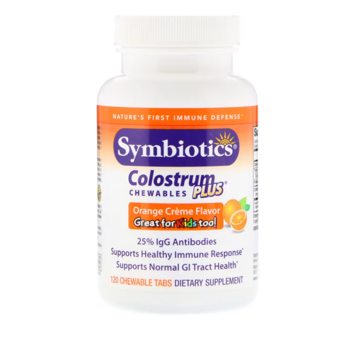 647303010154 - Symbiotics Colostrum Plus Chewable - Orange Creme, 120 tabs. - gallery image 5
