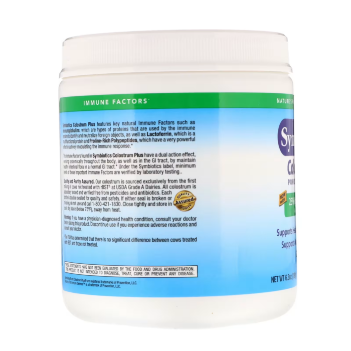 647303040083 - Symbiotics Colostrum Plus Powder, 178.6 g. - gallery image 7
