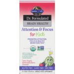 658010120715 - Garden of Life Dr. Formulated Brain Health Organic Attention/Focus Kids Chewables, 60 tabs. - gallery image 3