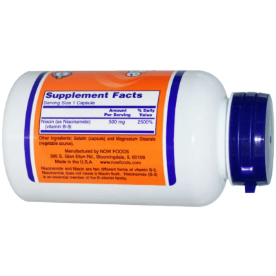 733739004789 - NOW Foods, Niacinamide, 500 mg, 100 Veg Capsules - gallery image 2