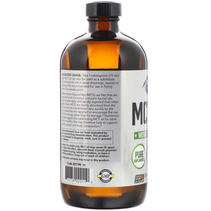 733739022110 - NOW Foods, Sports, MCT Oil, Unflavored, 16 fl oz (473 ml) - gallery image 6