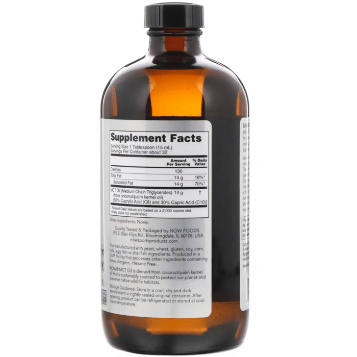 733739022110 - NOW Foods, Sports, MCT Oil, Unflavored, 16 fl oz (473 ml) - gallery image 9