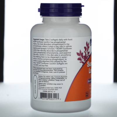 733739023117 - NOW Foods, Sunflower Lecithin, 1,200 mg, 100 Softgels - gallery image 2
