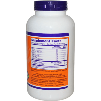 733739023131 - NOW Foods, Sunflower Lecithin, 200 Softgels (1.2 g per Softgel) - gallery image 2