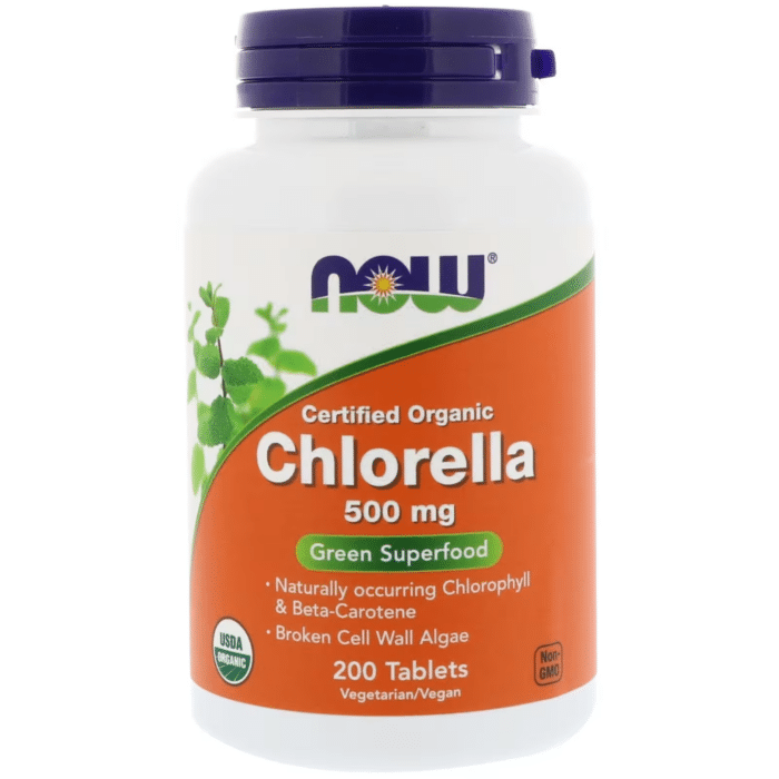733739026316 - NOW Foods, Certified Organic Chlorella, 500 mg, 200 Tablets - gallery image 3
