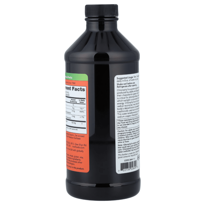 733739026446 - NOW Foods, Liquid Chlorophyll, Mint , 16 fl oz (473 ml) - gallery image 3