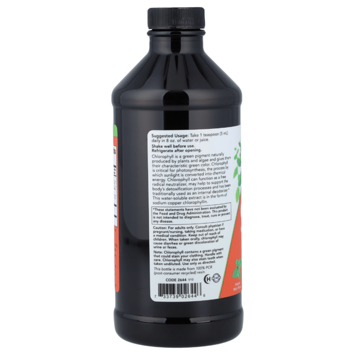 733739026446 - NOW Foods, Liquid Chlorophyll, Mint , 16 fl oz (473 ml) - gallery image 4