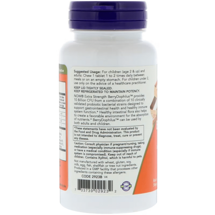 733739029232 - NOW Foods, Berry Dophilus™, 50 Chewables - gallery image 5