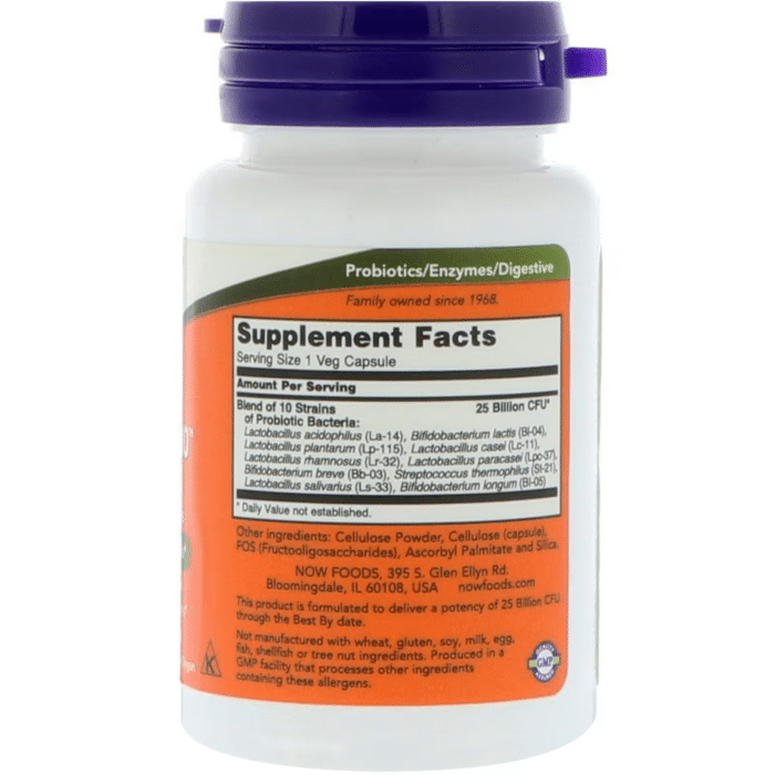 733739029263 - NOW Foods, Probiotic-10™ 25 Billion, 50 Veg Capsules - gallery image 4
