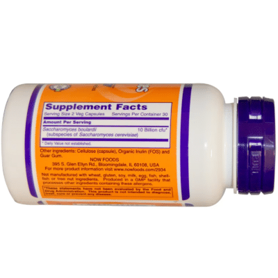 733739029348 - NOW Foods, Saccharomyces Boulardii, Probiotic , 5 Billion CFU, 60 Veg Capsules - gallery image 2