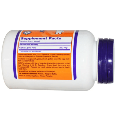 733739030436 - NOW Foods, Alpha Lipoic Acid, 250 mg, 120 Veg Capsules - gallery image 2