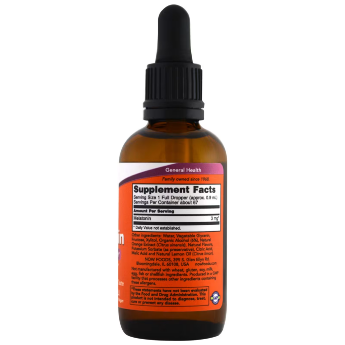 733739032614 - NOW Foods, Liquid Melatonin, 2 fl oz (59 ml) - gallery image 4
