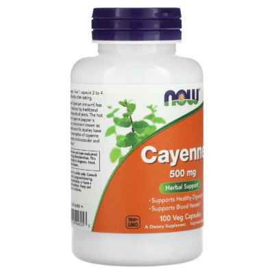 733739046253 - NOW Foods, Cayenne, 500 mg, 100 Veg Capsules - gallery image 2