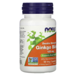 733739046826 - NOW Foods, Ginkgo Biloba With Eleuthero Root, 50 Veg Capsules