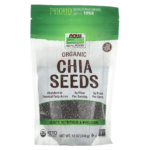 733739062444 - NOW Foods, Real Food, Organic Chia Seeds, 12 oz (340 g)