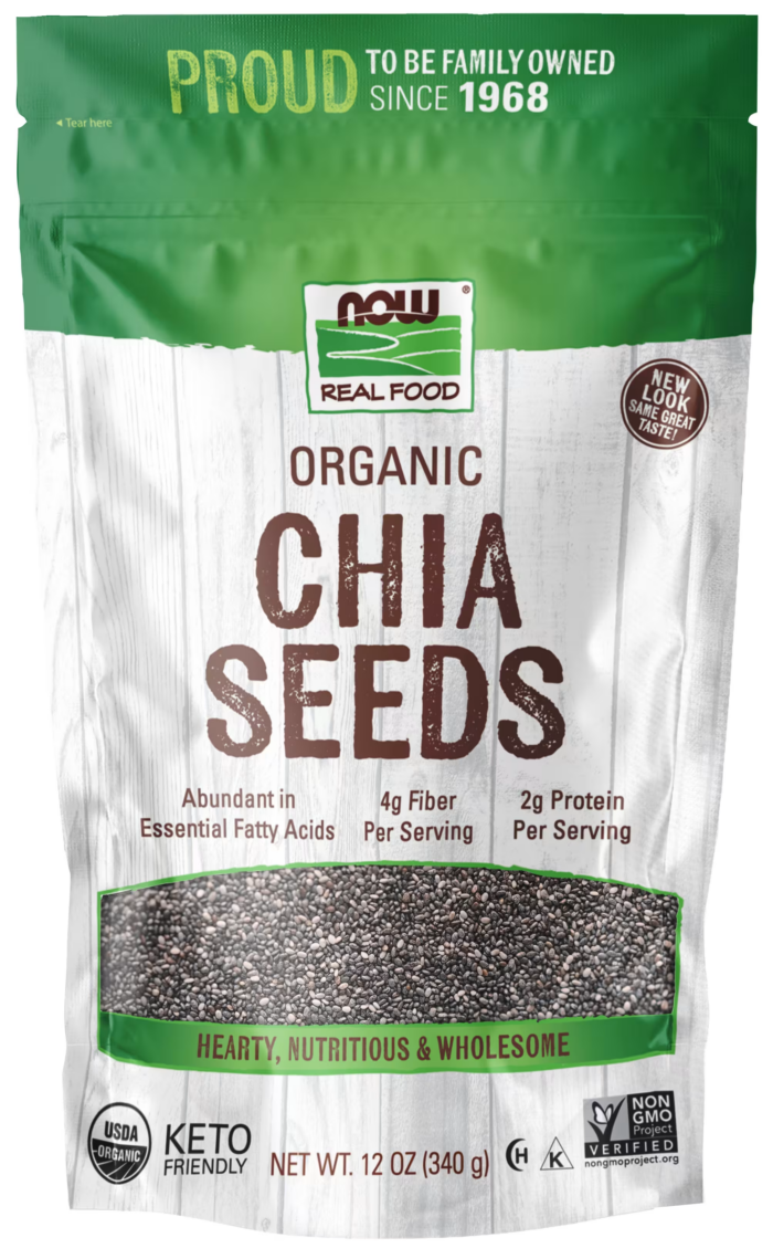 733739062444 - NOW Foods, Real Food, Organic Chia Seeds, 12 oz (340 g) - gallery image 3