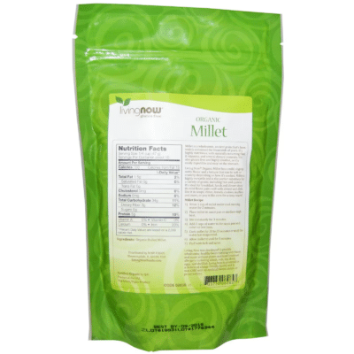 733739062857 - NOW Foods, Organic Millet Whole Grain, Hulled, 16 oz (454 g) - gallery image 2