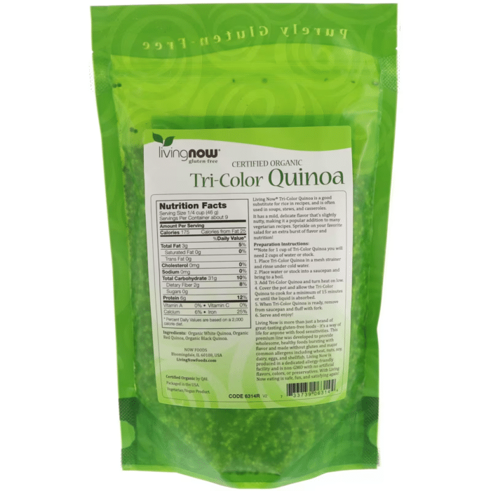 733739063144 - NOW Foods, Organic Tri-Color Quinoa, 14 oz (397 g) - gallery image 4