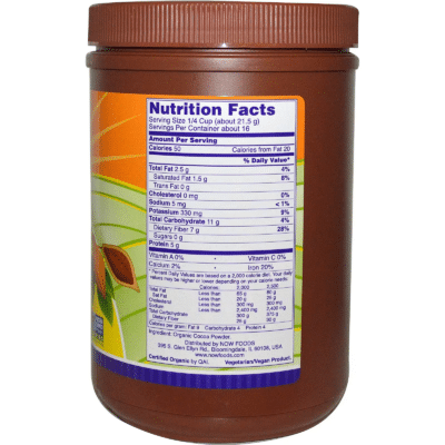 733739066725 - NOW Foods, Real Food, Organic Cocoa Powder, 12 oz (340 g) - gallery image 2