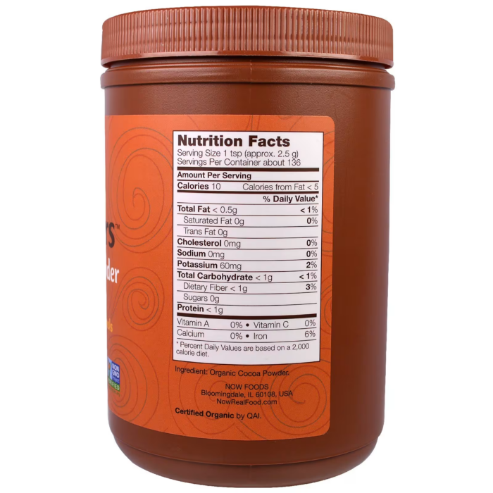 733739066725 - NOW Foods, Real Food, Organic Cocoa Powder, 12 oz (340 g) - gallery image 4