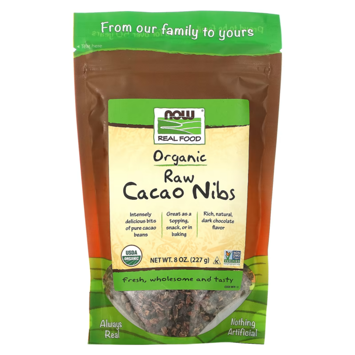 733739066763 - NOW Real Food Organic Raw Cacao Nibs, 227 g. - gallery image 5