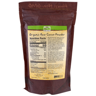733739066787 - NOW Foods, Real Food, Organic Raw Cacao Powder, 12 oz (340 g) - gallery image 2