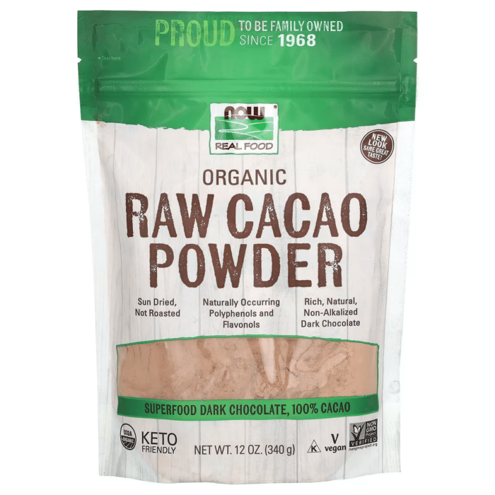 733739066787 - NOW Foods, Real Food, Organic Raw Cacao Powder, 12 oz (340 g) - gallery image 8