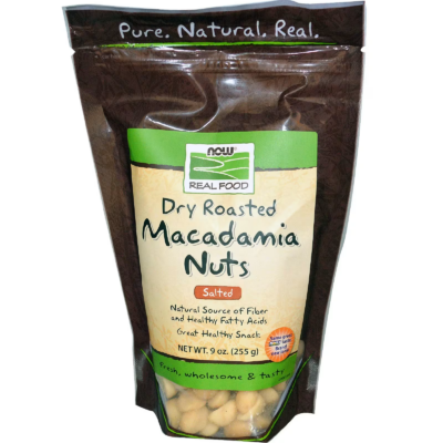 733739070197 - NOW Foods, Real Food, Macadamia Nuts, Dry Roasted & Sea Salted, 9 oz (255 g)