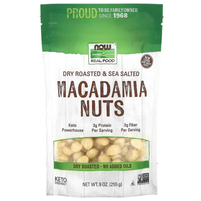 733739070197 - NOW Foods, Real Food, Macadamia Nuts, Dry Roasted & Sea Salted, 9 oz (255 g) - gallery image 6
