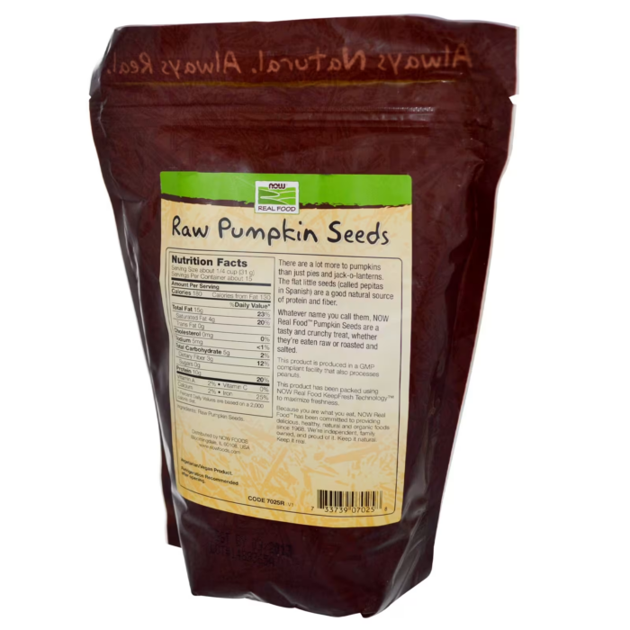 733739070258 - NOW Foods, Real Food, Raw Pumpkin Seeds, Unsalted, 16 oz (454 g) - gallery image 2