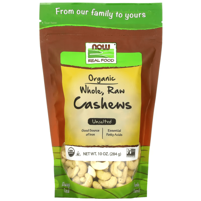 733739070661 - NOW Foods, Real Food, Whole, Raw Cashews, Unsalted, 10 oz (284 g) - gallery image 3