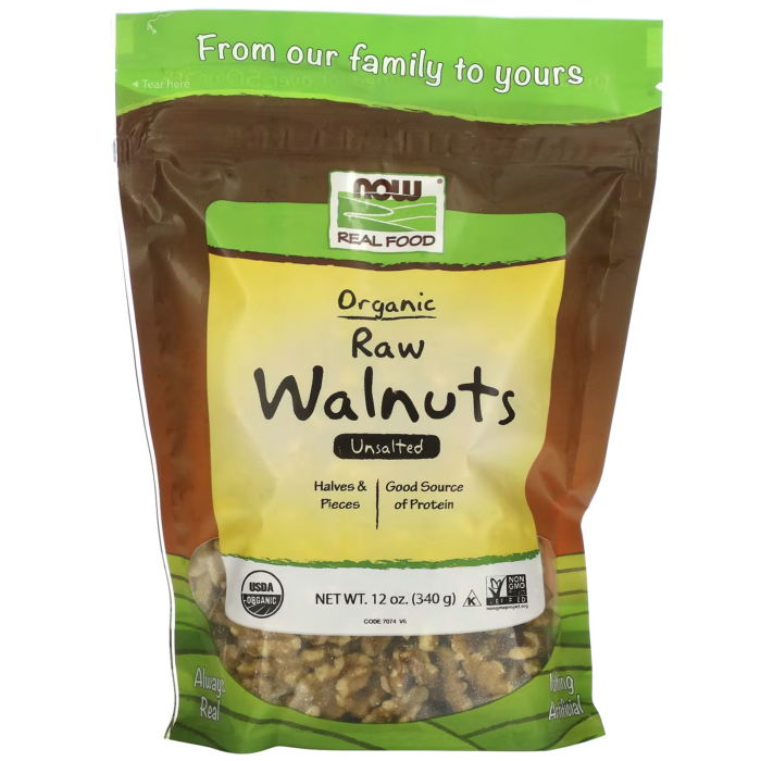 733739070746 - NOW Foods, Real Food, Organic Raw Walnuts, Unsalted, 12 oz (340 g) - gallery image 3