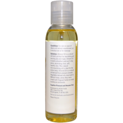 733739076601 - NOW Foods, Solutions, Sweet Almond Oil, Unscented, 4 fl oz (118 ml) - gallery image 2