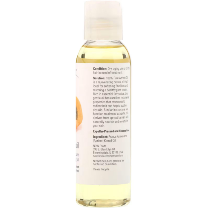 733739076656 - NOW Foods, Solutions, Apricot Oil, 4 fl oz (118 ml) - gallery image 4