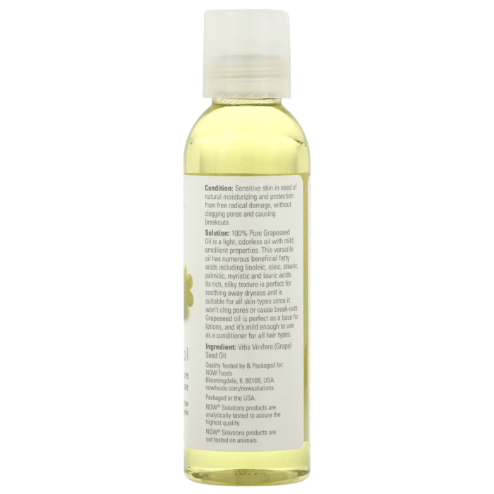 733739077059 - NOW Foods, Solutions, Grapeseed Oil, 4 fl oz (118 ml) - gallery image 4