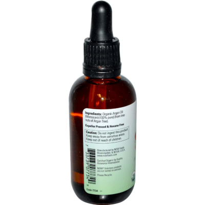 733739077349 - NOW Foods, Solutions, Certified Organic & 100% Pure Argan Oil, 2 fl oz (59 ml) - gallery image 2