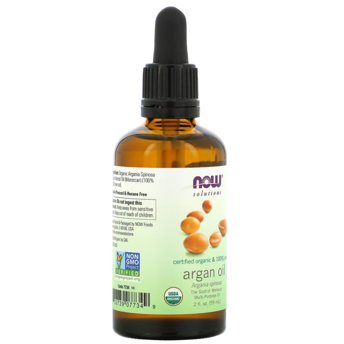 733739077349 - NOW Foods, Solutions, Certified Organic & 100% Pure Argan Oil, 2 fl oz (59 ml) - gallery image 7